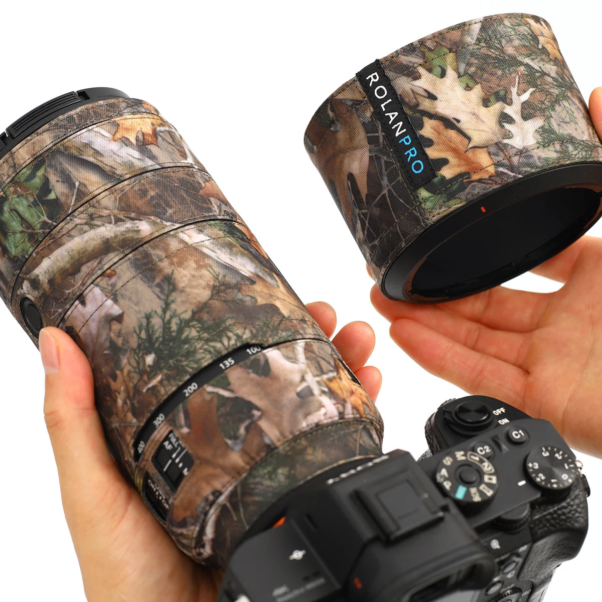 RolanPro Lens Coat for Sony FE 100-400mm F5.6-8 OSS (SEL100400) – Waterproof Camo Cover