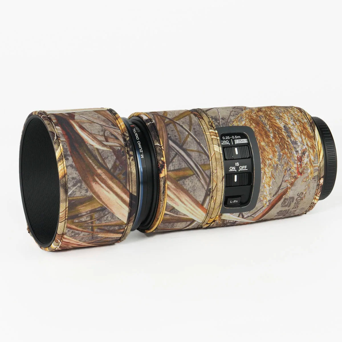 CHASING BIRDS Ver IV Lens Coat for Olympus 90mm F3.5 Macro IS PRO – Waterproof Camo Cover
