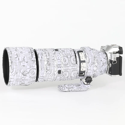 CHASING BIRDS Lens Camouflage Coat For OLYMPUS M.ZUIKO DIGITAL ED 50-200mm F2.8 IS PRO Waterproof and Rainproof Protective Cover Electric White