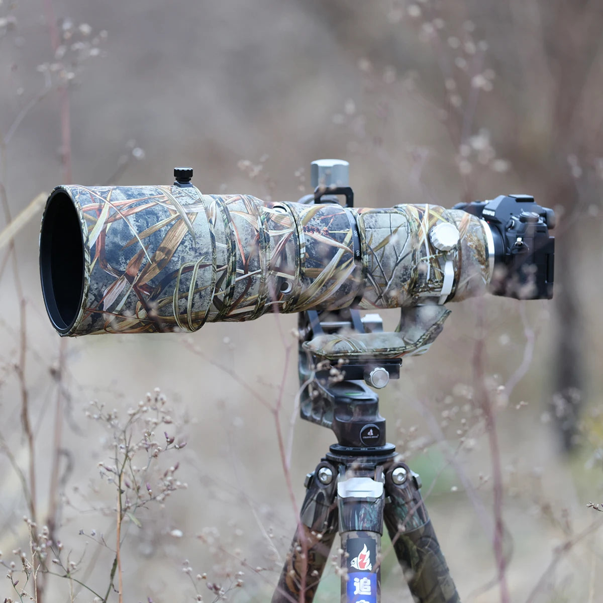 CHASING BIRDS camouflage lens coat for Olympus M.ZUIKO 150-400mm F4.5 TC 1.25X IS PRO waterproof OM system150 400 mm lens cover Reed