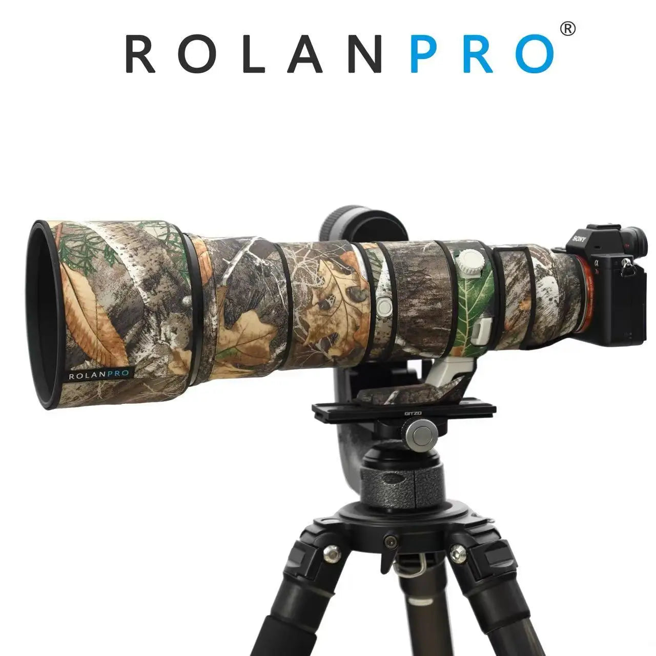 ROLANPRO Camouflage Lens Cover for Sony FE 400-800mm F6.3-8 G OSS SEL400800G Waterproof Rainproof Lens Protective Coat Guns Case