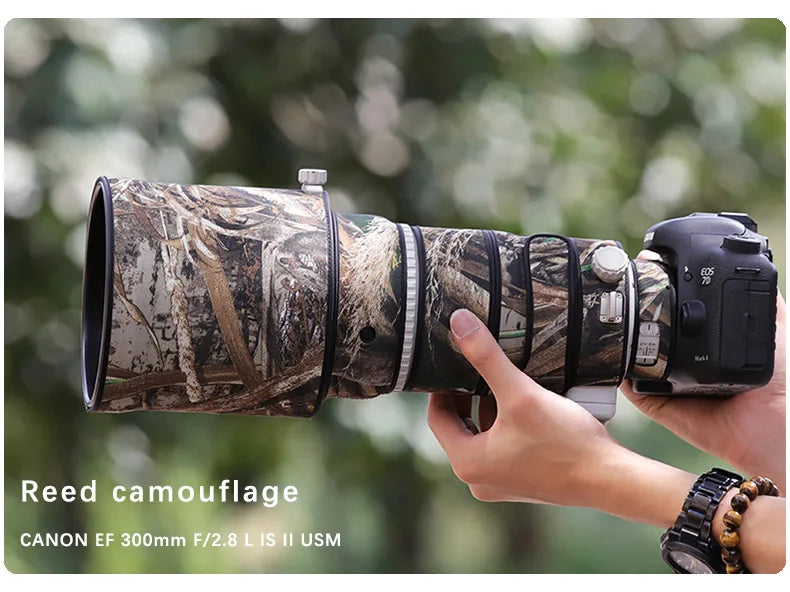 CHASING BIRDS camouflage lens coat for CANON 300 mm F2.8 L IS II USM waterproof and rainproof elasticity lens protective cover Reed China Mainland