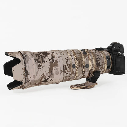 CHASING BIRDS camouflage lens coat for NIKON Z 100-400mm F4.5-5.6 VR S waterproof and rainproof protective cover nikon Z 100400 Brown Grid
