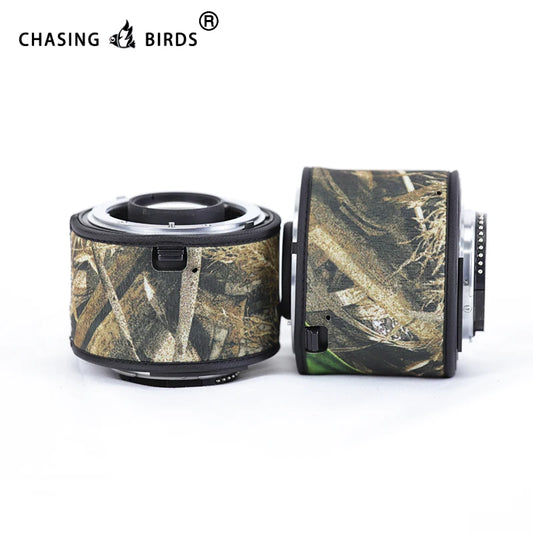 Chasing birds camouflage lens coat for NIKON AF-S teleconverter 1.4X 2.0X 1.7X waterproof and rainproof lens protective cover Reed 1.7X II China Mainland