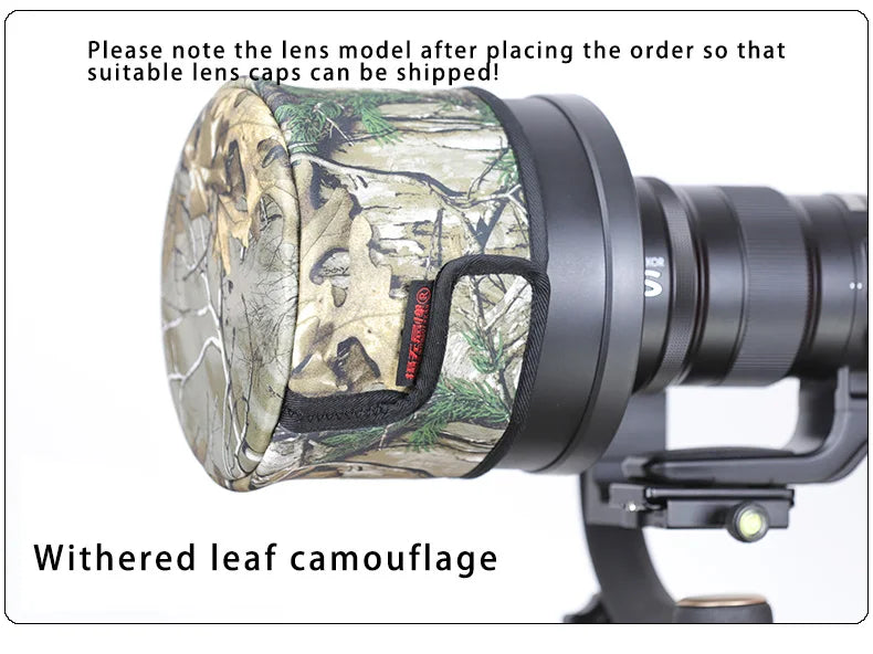 CHASING BIRDS lens cap lens camouflage waterproof shot cap for CANON NIKON lens hood rainproof camo lens cap Withered China Mainland