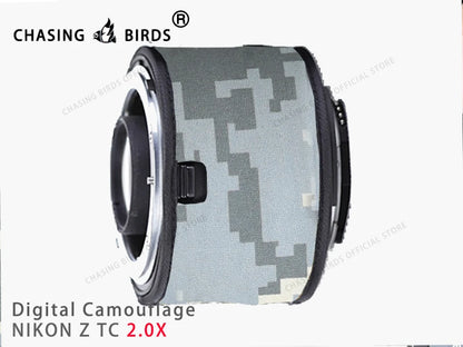 CHASING BIRDS camouflage lens coat for NIKON Z teleconverter 1.4X 2.0X waterproof and rainproof lens protective cover Digital 2.0X China Mainland
