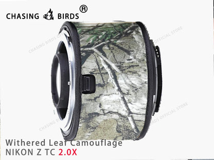 CHASING BIRDS camouflage lens coat for NIKON Z teleconverter 1.4X 2.0X waterproof and rainproof lens protective cover Withered 2.0X China Mainland