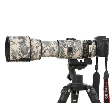 ROLANPRO Waterproof Lens Camo Coat for Sigma 150-600mm F5-6.3 DG OS HSM Sports w Canon or Nikon E-mount Protective Sleeve Case UCP waterproof