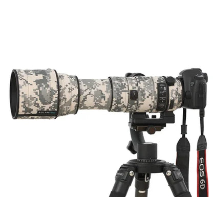 ROLANPRO Waterproof Lens Camo Coat for Sigma 150-600mm F5-6.3 DG OS HSM Sports w Canon or Nikon E-mount Protective Sleeve Case UCP waterproof