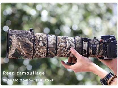 Chasing birds camouflage lens coat for NIKON AFS 200 400 F4 G II ED VR waterproof and rainproof lens protective cover lens cover Reed China Mainland