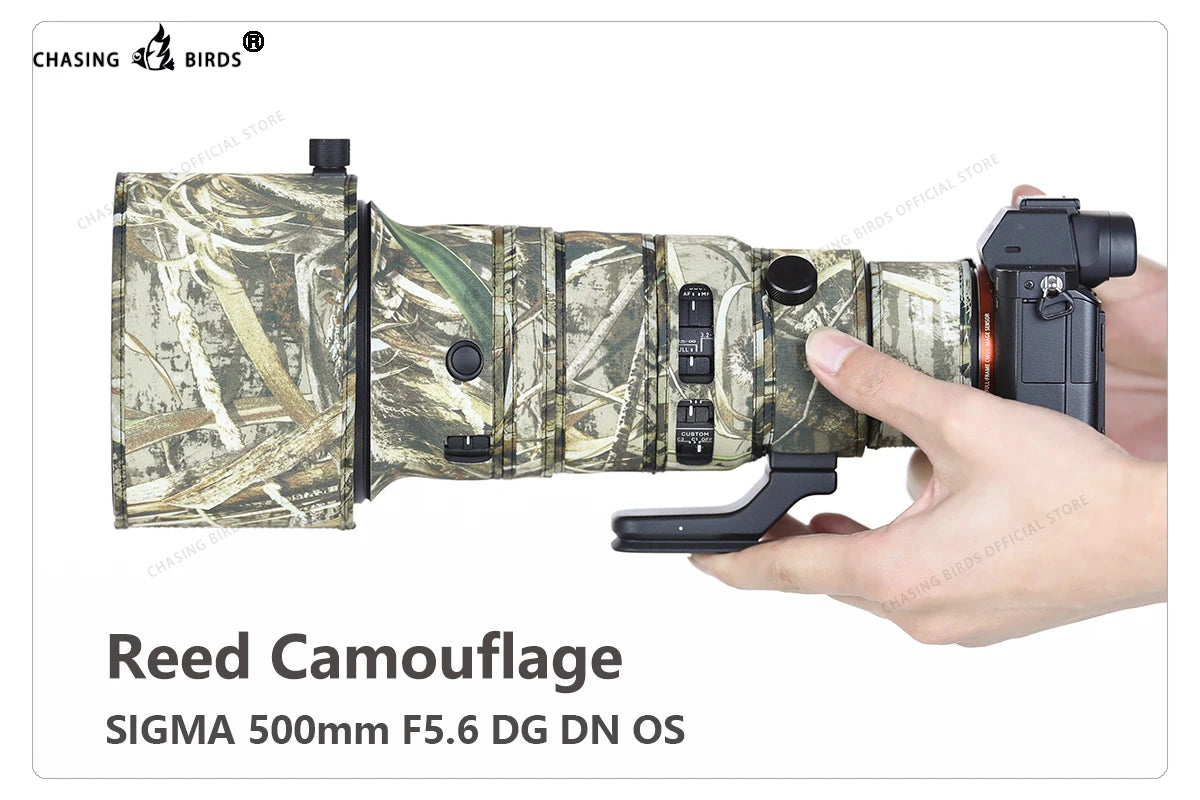 CHASING BIRDS camouflage lens coat for SIGMA 500 mm F5.6 DG DN OS waterproof and rainproof lens protective cover for E mount Reed China Mainland