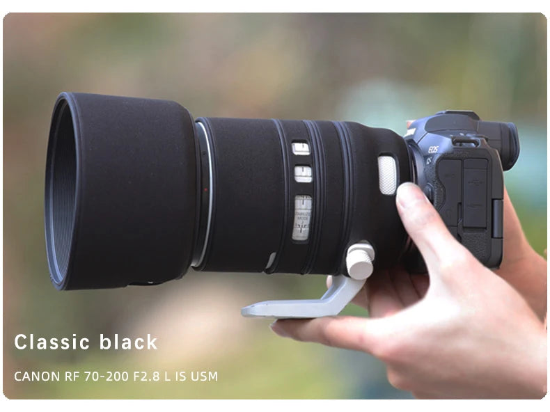 CHASING BIRDS camouflage lens coat for CANON RF 70 200 mm F2.8 L IS USM waterproof and rainproof lens coat protective cover Classic black China Mainland