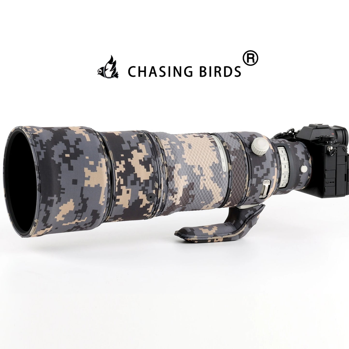 CHASING BIRDS Ver IV Lens Coat for Sony FE 100-400mm F4.5 GM OSS – Waterproof Camo Cover