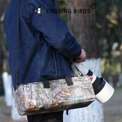 CHASING BIRDS waterproof camouflage Lens Camera Bag for Nikon Z 180-600mm/Z600mm F6.3 Camera Lens Pouch Case for Sony 200-600mm