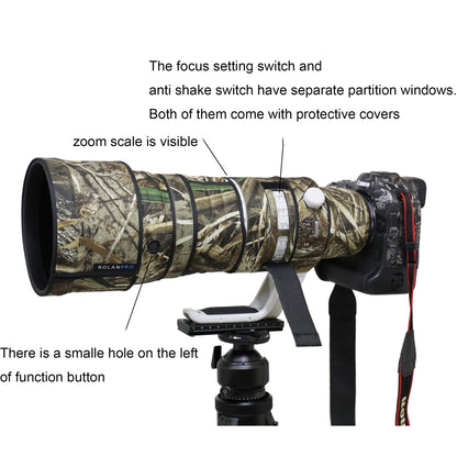 ROLANPRO Waterproof Lens Coat for Canon RF 100-300mm F/2.8 L IS USM Rain Cover Guns Protection Case for CANON RF 100 300mm Cover