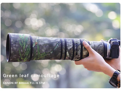CHASING BIRDS camouflage lens coat for CANON RF 800 mm F11 IS USM waterproof and rainproof lens protective cover canon rf 800 Green leaf China Mainland