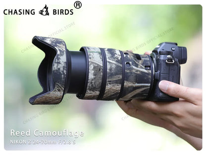 CHASING BIRDS camouflage lens coat for NIKON Z 24-70mm F2.8 S waterproof and rainproof lens protective cover nikon z 2470 f2.8 Reed China Mainland