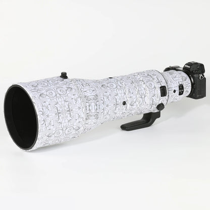 CHASING BIRDS camouflage lens coat for NIKON Z 600mm F4 TC VR S waterproof and rainproof lens protective cover z600 lens coat Electric White China Mainland