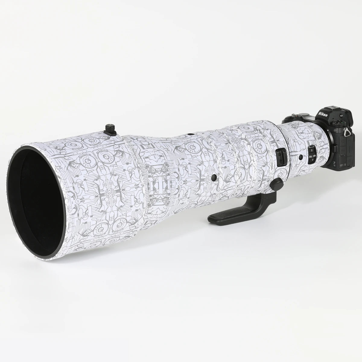 CHASING BIRDS camouflage lens coat for NIKON Z 400mm F2.8 TC VR S waterproof and rainproof lens protective cover z400 len cover Electric White China Mainland