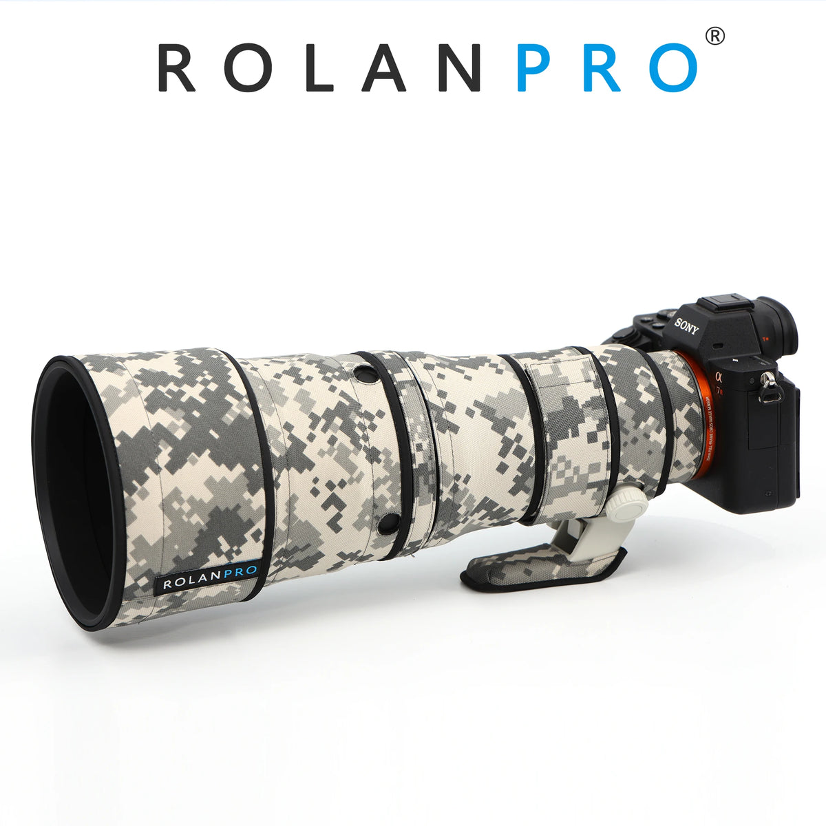 RolanPro Lens Coat for Sony FE 400mm F4.5 GM OSS – Waterproof Camo Cover