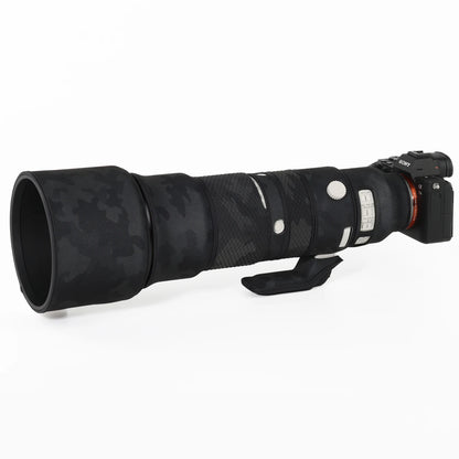CHASING BIRDS camouflage lens coat for Sony 200-600 mm G OSS waterproof and rainproof lens protective cover SEL 200600 lens bag Shadow Black