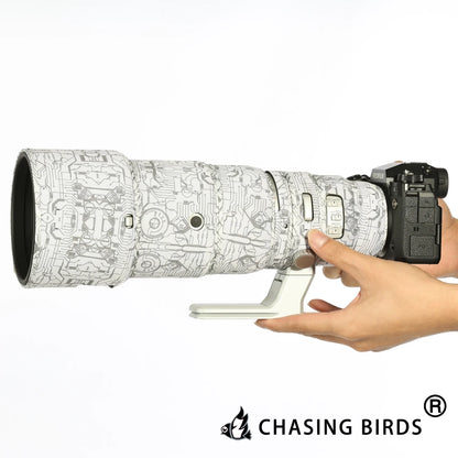 CHASING BIRDS Camouflage Lens Coat for Fujifilm XF 500mm F5.6 R LM OIS WR elastic Waterproof and Rainproof xf 500 Lens cover Electric White China Mainland