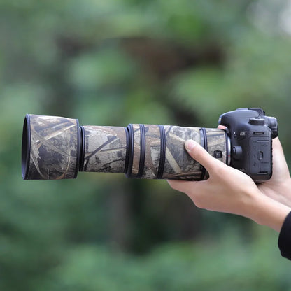 CHASING BIRDS camouflage lens coat for CANON RF 100 400mm F5.6-8 IS USM waterproof and rainproof elasticity len protective cover