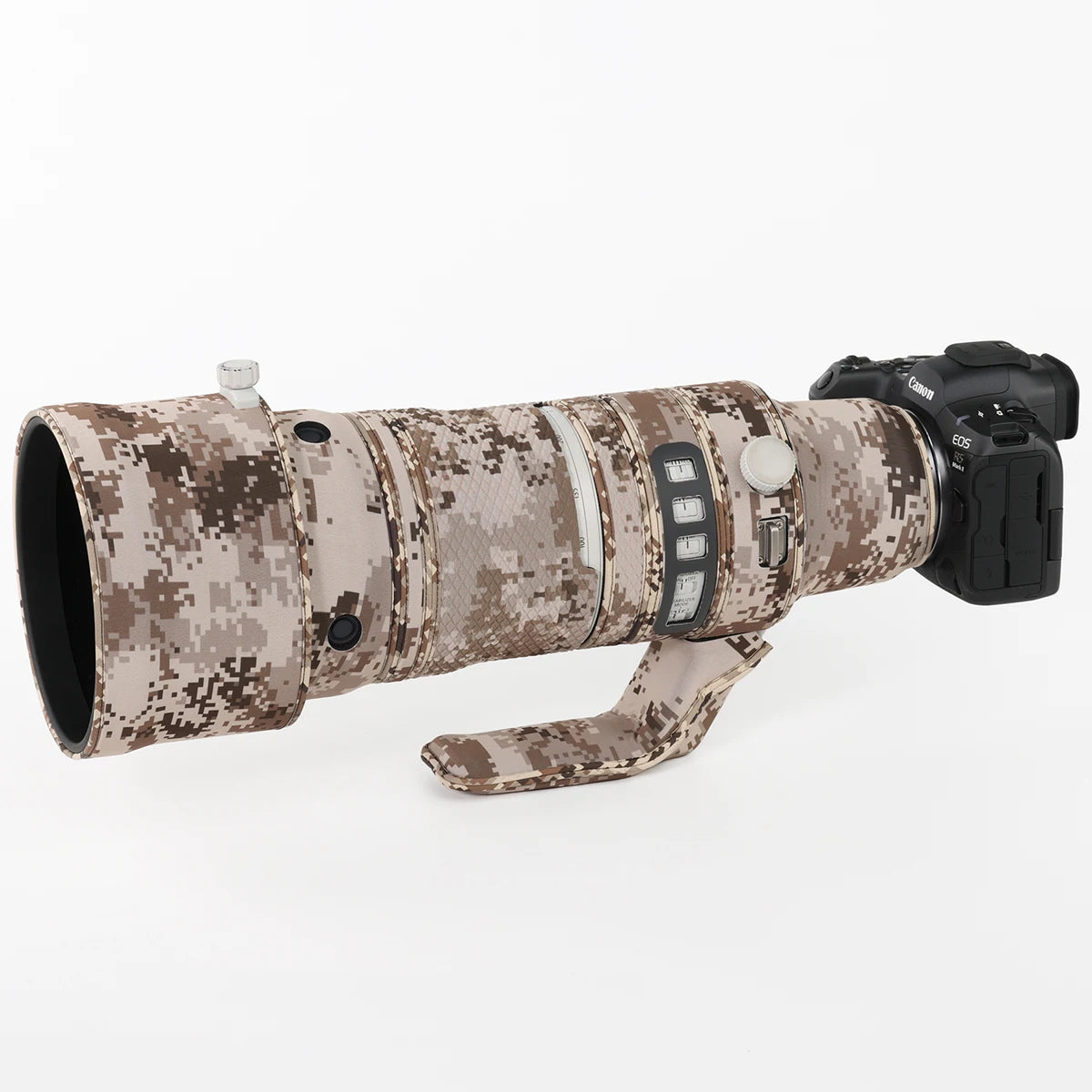 CHASING BIRDS camouflage lens coat for CANON RF 100-300 mm F2.8 L IS USM elastic waterproof and rainproof lens protective cover Brown Grid China Mainland