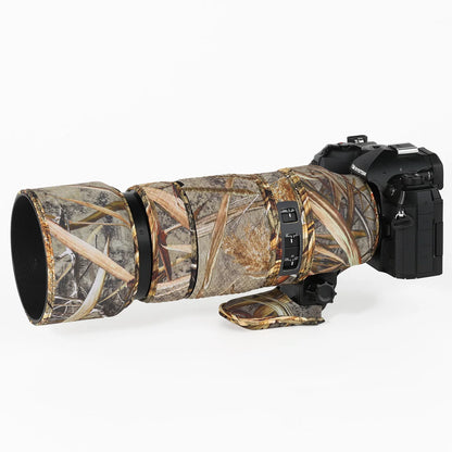 CHASING BIRDS camouflage lens coat for Olympus 100-400mm F5-6.3 IS ED MSC elastic waterproof and rainproof OM 100400 lens cover Reed