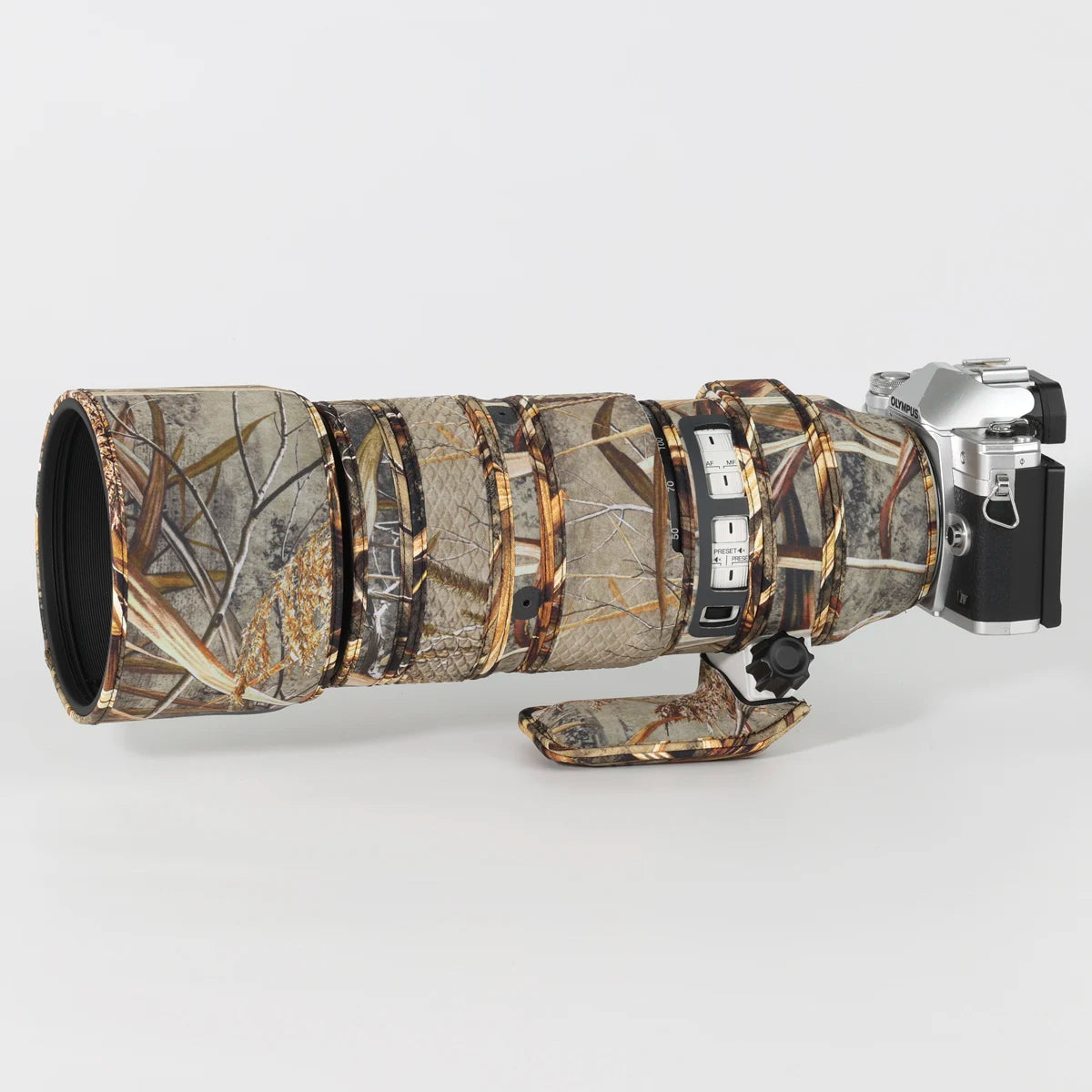 CHASING BIRDS Lens Camouflage Coat For OLYMPUS M.ZUIKO DIGITAL ED 50-200mm F2.8 IS PRO Waterproof and Rainproof Protective Cover Reed