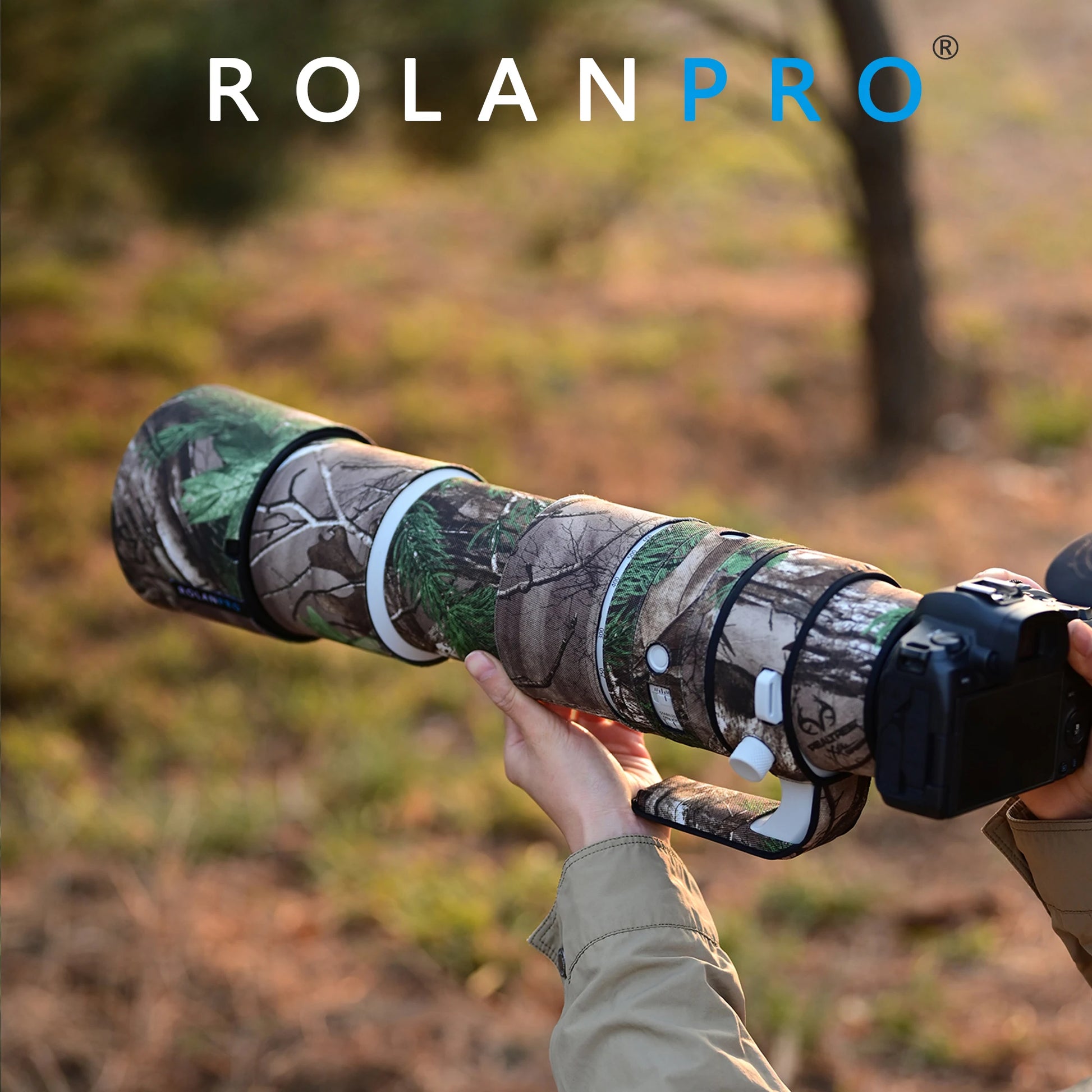 ROLANPRO Lens Coat for Canon RF 200-800mm F6.3-9 IS USM Raincover Camouflage Lens Protection Case RF 200 800 Guns Cloth Sleeve