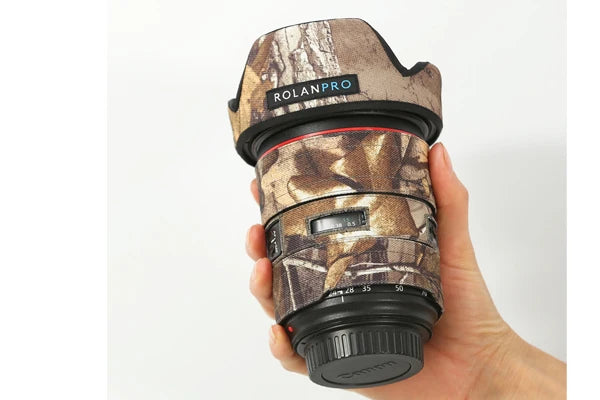 ROLANPRO Lens Camouflage Coat for Canon EF 24-70mm F/2.8L USM Rain Cover Lens Protective Sleeve for 24-70mm F/2.8L II USM
