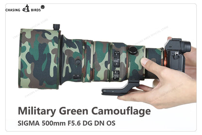 CHASING BIRDS camouflage lens coat for SIGMA 500 mm F5.6 DG DN OS waterproof and rainproof lens protective cover for E mount Military green China Mainland