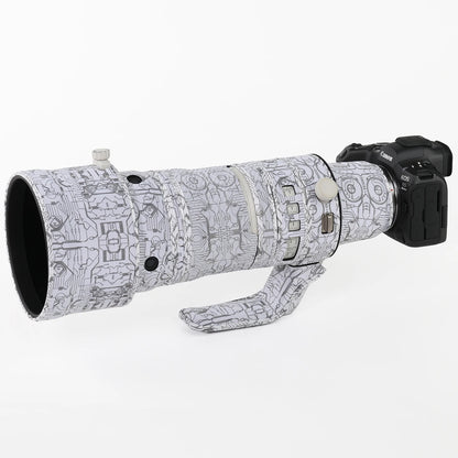 CHASING BIRDS camouflage lens coat for CANON RF 100-300 mm F2.8 L IS USM elastic waterproof and rainproof lens protective cover Electric White China Mainland