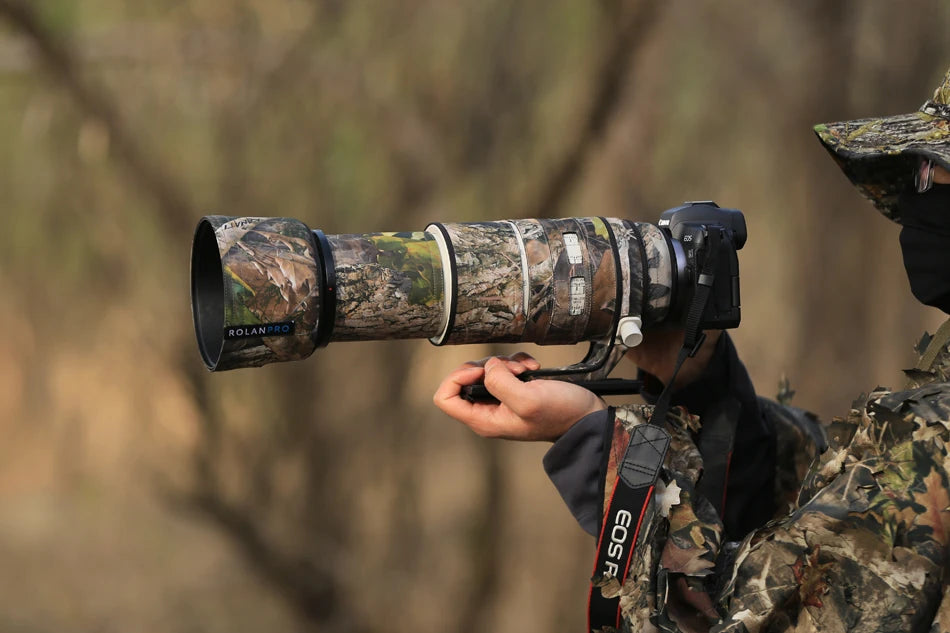 ROLANPRO Lens Coat for Canon RF 100-500mm F/4.5-7.1 L IS USM Rainproof Protective Sleeve canon rf100 500 Case Rain Cover Camo