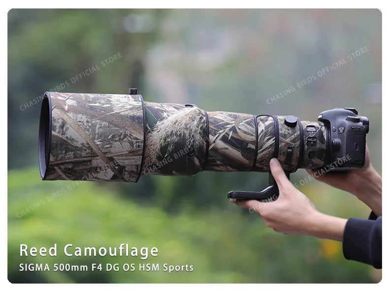 CHASING BIRDS camouflage lens coat for SIGMA 500mm F4 Sports waterproof and rainproof lens protective cover sigma 500 lens cover Reed China Mainland