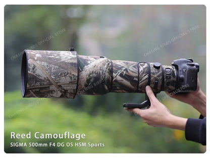 CHASING BIRDS camouflage lens coat for SIGMA 500mm F4 Sports waterproof and rainproof lens protective cover sigma 500 lens cover Reed China Mainland
