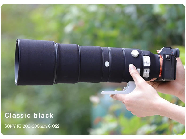 CHASING BIRDS camouflage lens coat for Sony 200-600 mm G OSS waterproof and rainproof lens protective cover SEL 200600 lens bag Classic black
