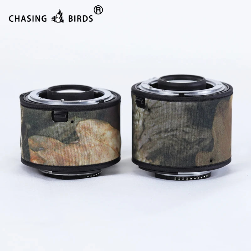 Chasing birds camouflage lens coat for NIKON AF-S teleconverter 1.4X 2.0X 1.7X waterproof and rainproof lens protective cover Pine 1.7X II China Mainland