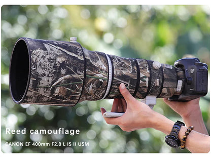 Chasing birds camouflage lens coat for CANON EF 400mm F2.8 L IS II USM waterproof and rainproof elasticity lens protective cover Reed China Mainland