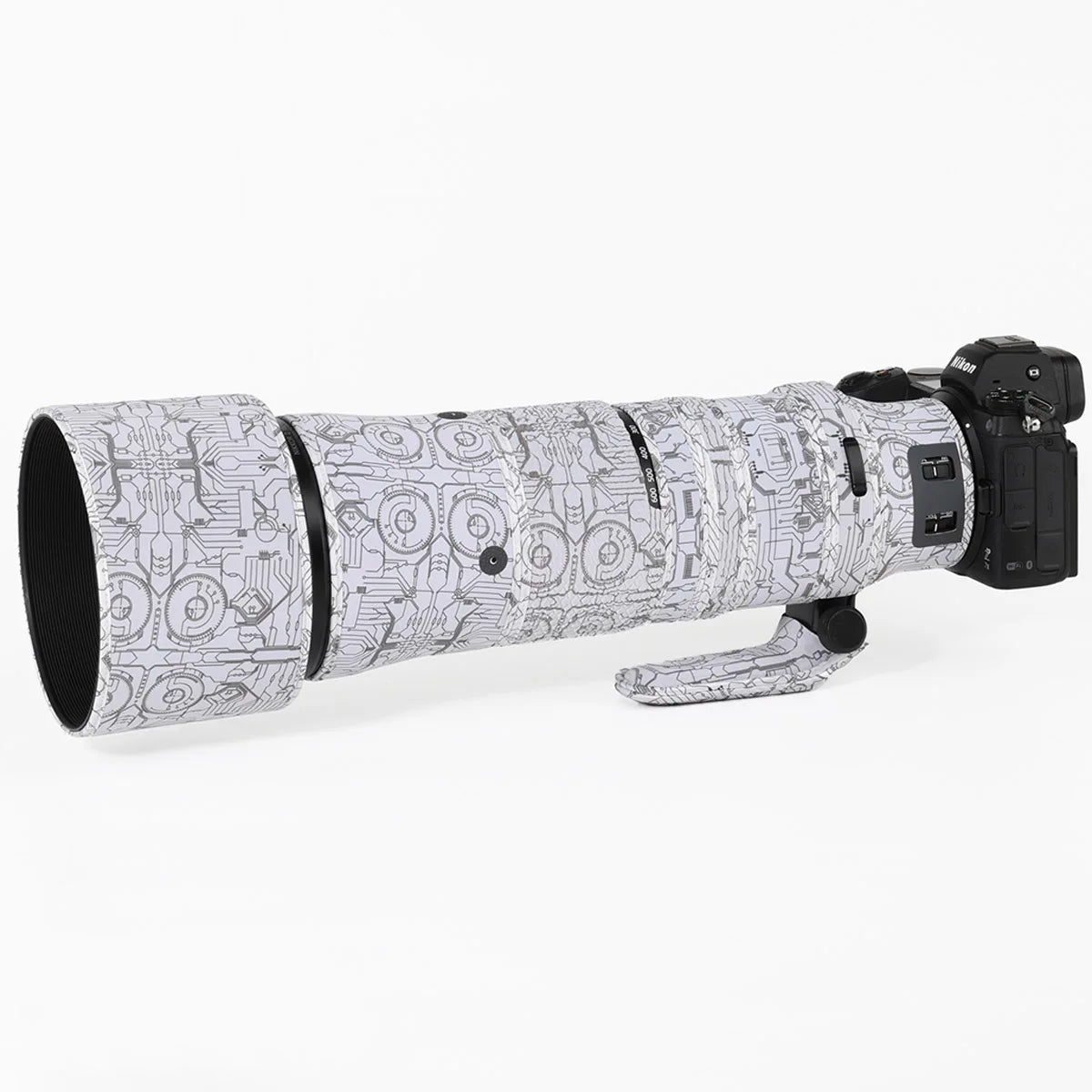 CHASING BIRDS camouflage lens coat for Nikon Z 180-600 mm F 5.6-6.3 VR waterproof and rainproof lens protective cover NIKKOR Electric White China Mainland