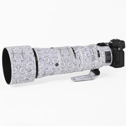 CHASING BIRDS camouflage lens coat for Nikon Z 180-600 mm F 5.6-6.3 VR waterproof and rainproof lens protective cover NIKKOR Electric White China Mainland
