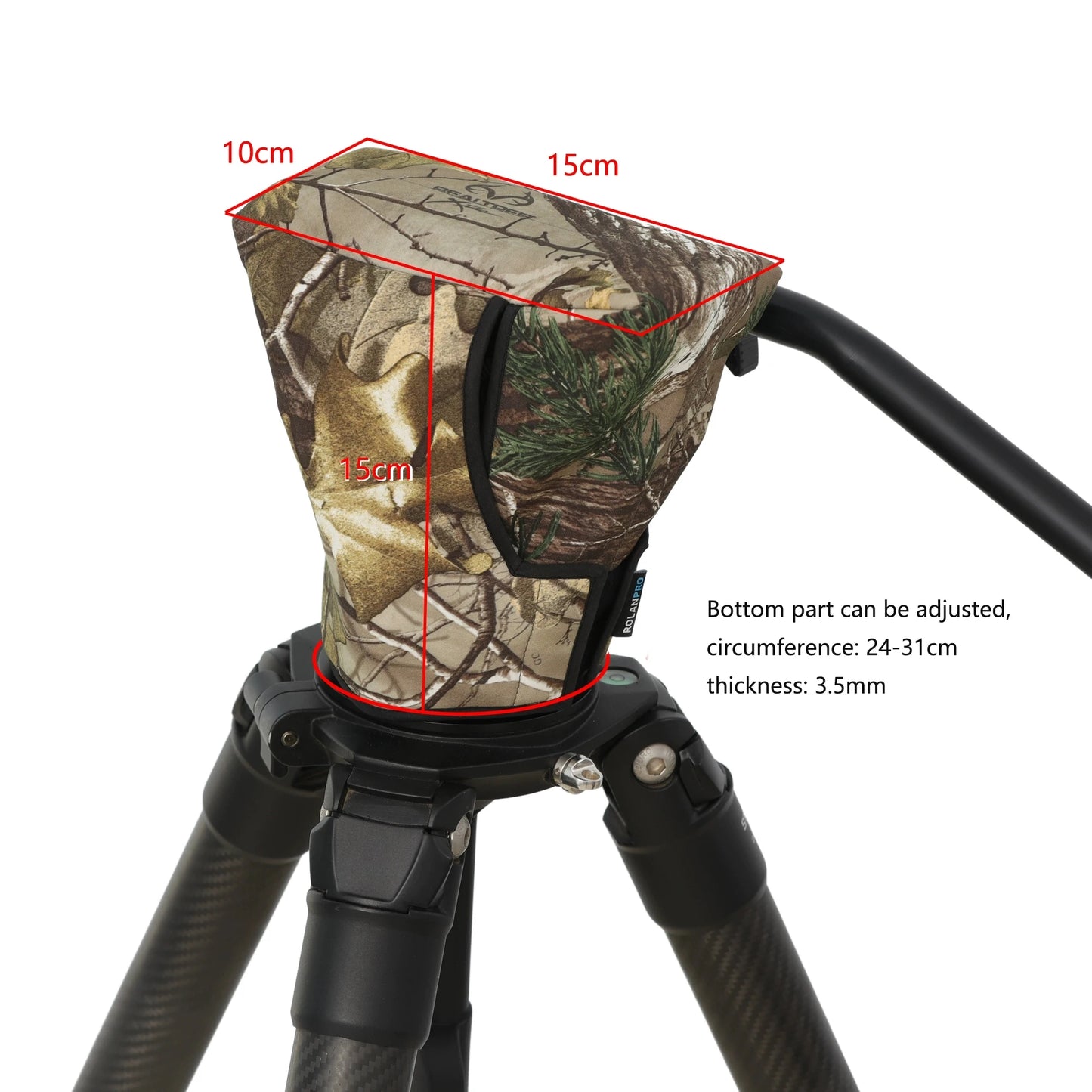 ROLANPRO Tripod Cloud Terrace Protective Coat For Sachtler FSB-8 FSB-8T/ FSB-10 /ACE XL Fluid Head Hydraulic Tripod Head Cover