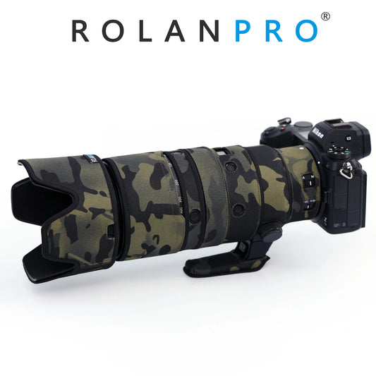 RolanPro Lens Coat for Nikon Z 100-400mm F4.5-5.6 VR S – Waterproof Camo Rain Cover