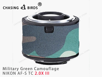 Chasing birds camouflage lens coat for NIKON AF-S teleconverter 1.4X 2.0X 1.7X waterproof and rainproof lens protective cover Military 2.0X III China Mainland