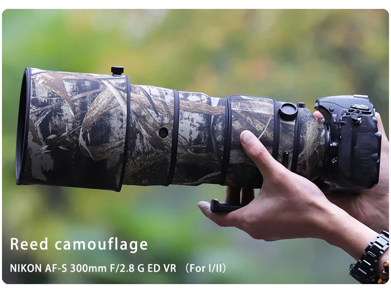 Chasing birds camouflage lens coat for NIKON AFs 300 F2.8 G II ED VR waterproof and rainproof lens protective cover lens cover Reed China Mainland
