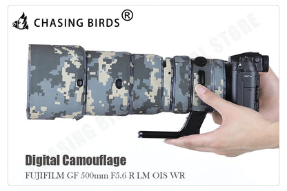 CHASING BIRDS Camouflage Lens Coat for Fujifilm XF 500mm F5.6 R LM OIS WR elastic Waterproof and Rainproof xf 500 Lens cover Digital Camouflage China Mainland