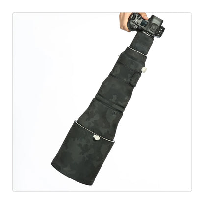 CHASING BIRDS camouflage lens coat for CANON EF 400mm F2.8 L IS III USM waterproof and rainproof elasticity len protective cover Shadow Black China Mainland