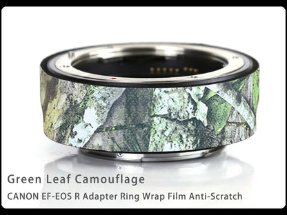 CHASING BIRDS Camouflage Waterproof Protective Coat for Canon EF-EOS R Adapter Ring Wrap Film Anti-Scratch Green Leaf China Mainland