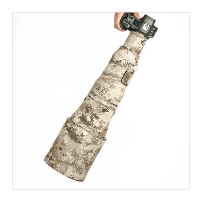 CHASING BIRDS camouflage lens coat for CANON EF 400mm F2.8 L IS III USM waterproof and rainproof elasticity len protective cover Brown Grid China Mainland